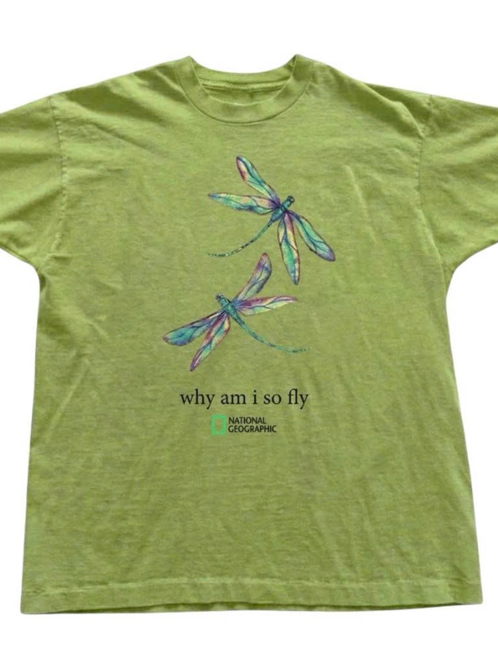 "Why Am I So Fly" Dragonfly Tee - Green